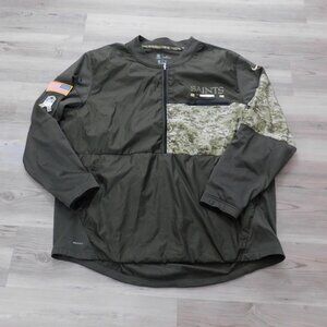 Nike Mens New Orleans Saints Salute To Service Pullover 1/2 zip up Jacket 3XL